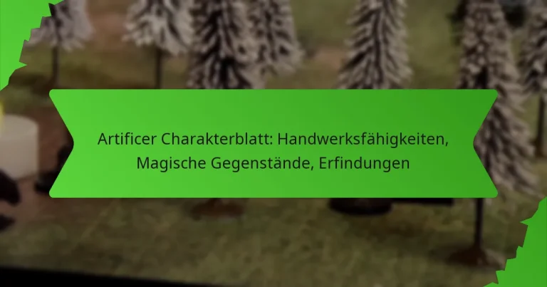 Artificer Charakterblatt: Handwerksfähigkeiten, Magische Gegenstände, Erfindungen