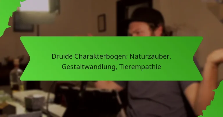 Druide Charakterbogen: Naturzauber, Gestaltwandlung, Tierempathie