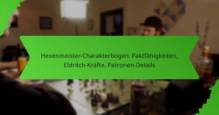 Hexenmeister-Charakterbogen: Paktfähigkeiten, Eldritch-Kräfte, Patronen-Details
