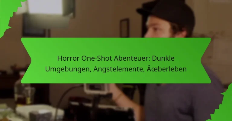 Horror One-Shot Abenteuer: Dunkle Umgebungen, Angstelemente, Überleben