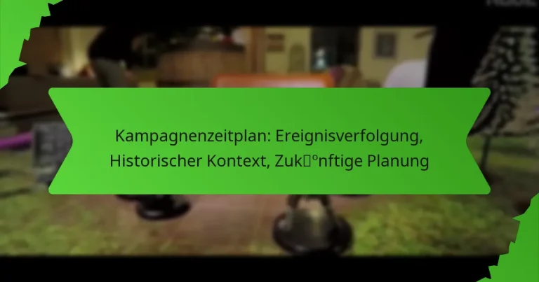 Kampagnenzeitplan: Ereignisverfolgung, Historischer Kontext, Zukünftige Planung