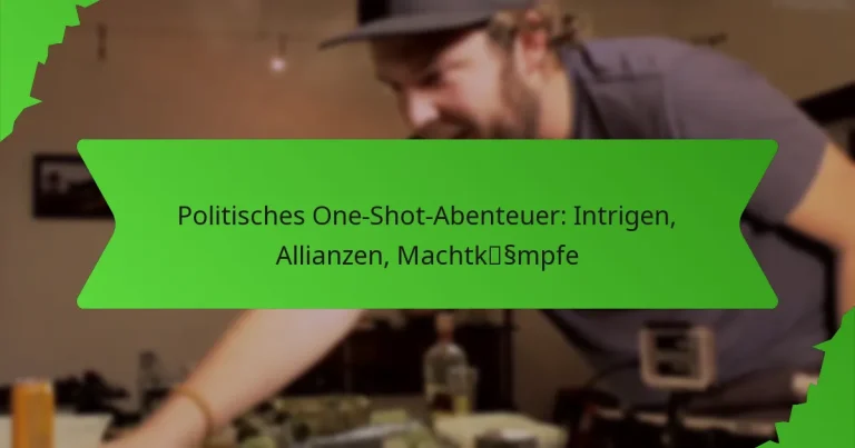 Politisches One-Shot-Abenteuer: Intrigen, Allianzen, Machtkämpfe