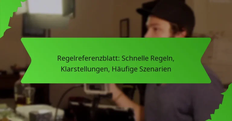 Regelreferenzblatt: Schnelle Regeln, Klarstellungen, Häufige Szenarien
